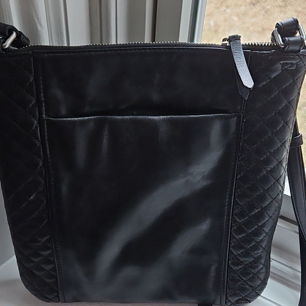 Vera Bradley Black Leather Crossbody Bag - Picture 4 of 12